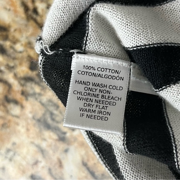 LOFT Striped Boat Neck Cotton Knit Top XS Nautical Sailor Preppy Coastal tunic - Picture 7 of 9